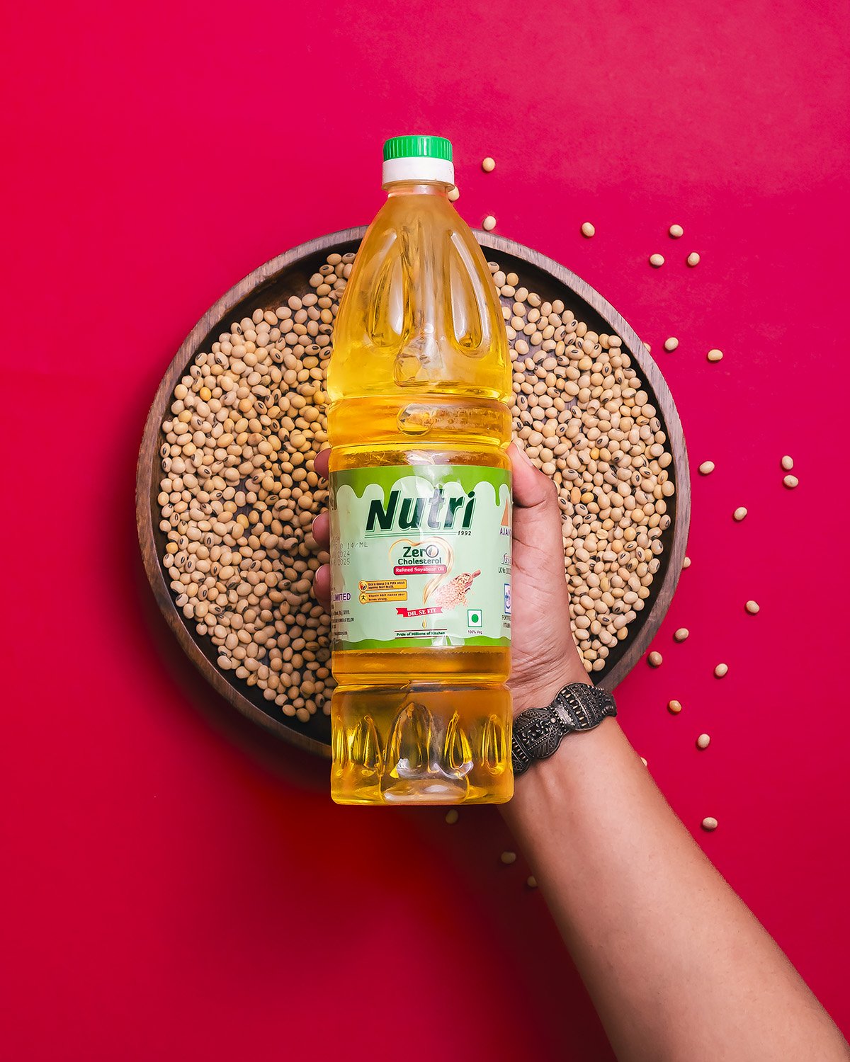Nutri premium gold organic culinary oil branding product landscape