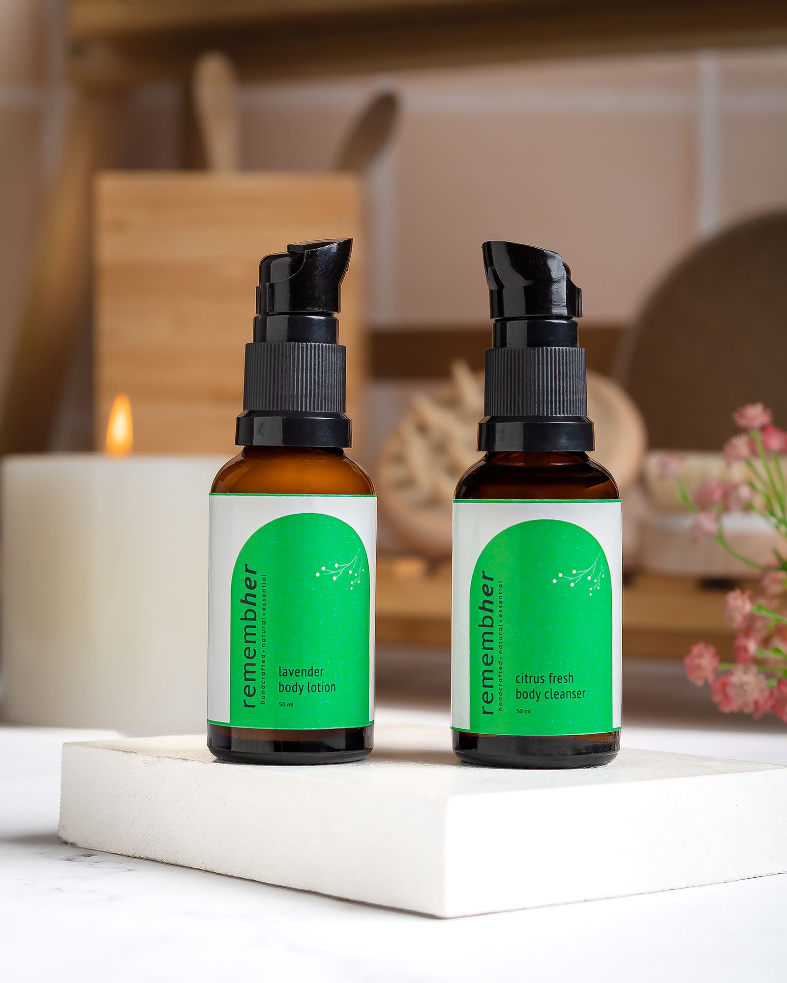 Remembher cosmetics skincare organic product placement setup